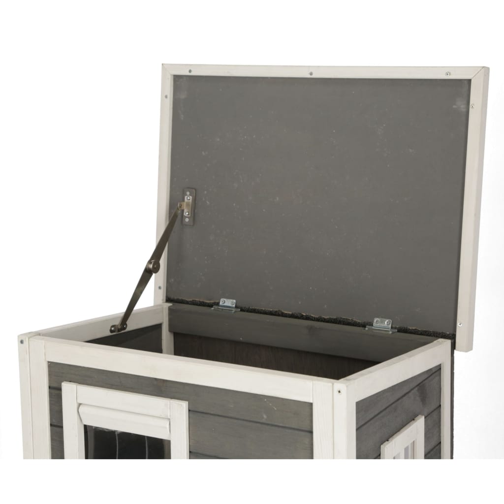 Kerbl Rustica Casetta Per Gatti In Legno, Porta A Doghe, Finestra