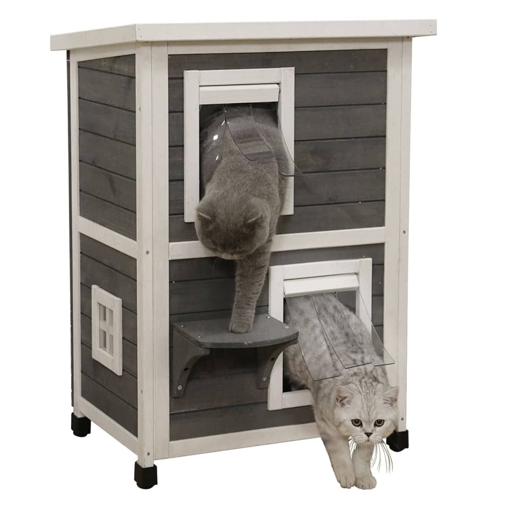 CAT'S HOME CASETTA CUCCIA PER GATTI DA ESTERNO O INTERNO IN LEGNO TRIXIE -  CUCCE / CASETTE - GATTO - PET SHOP