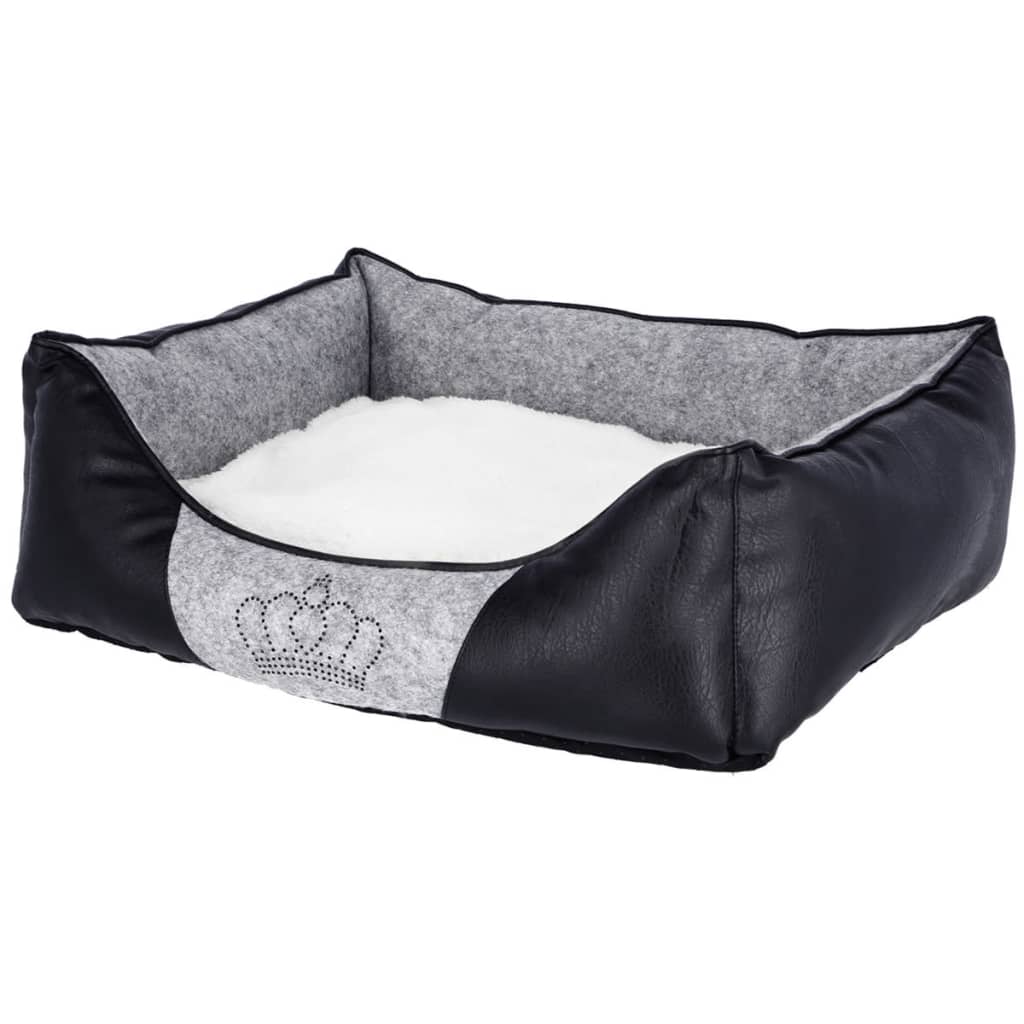 Kerbl Lit pour chiens Chiara 42 x 32 cm Gris et Noir 80360