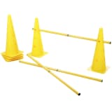Kerbl 2-in-1 Behendigheidsset met kegels en hordes geel 81994