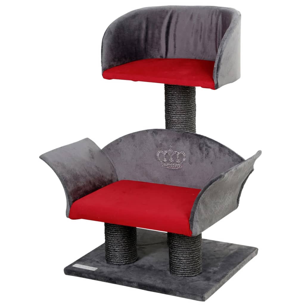 Afbeelding Kerbl Krabpaal Lounge Deluxe grijs en rood 81548 door Vidaxl.nl