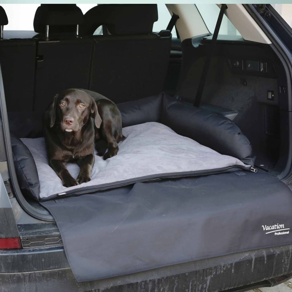 Kerbl hundeseng til bilen 95 x 75 x 16 cm grå og sort 80584