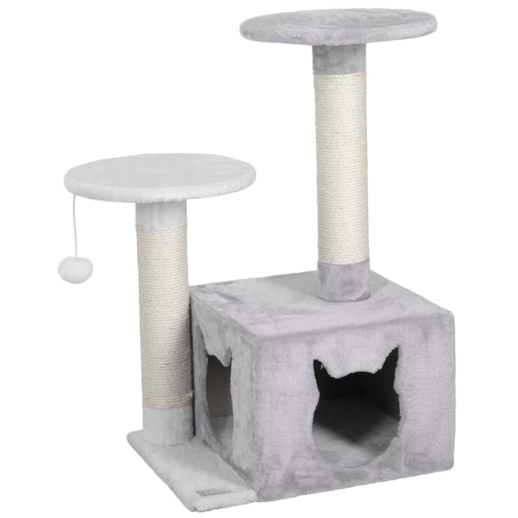 Kerbl Arbre à chat Saphir Light 80 cm Blanc et gris