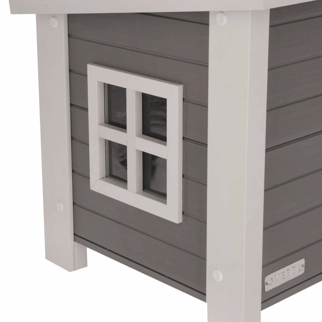 

Kerbl Kattenhuis Eli ECO 57x45x43 cm grijs en wit