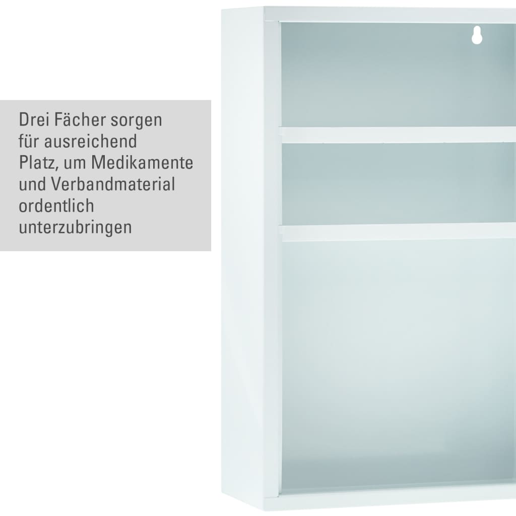 FIRST AID ONLY Erste-Hilfe-Schrank 30x14x46 cm Weiß