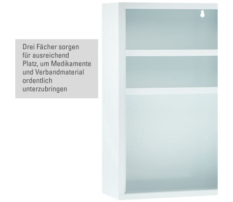 FIRST AID ONLY Armoire d'urgence 30x14x46 cm Blanc