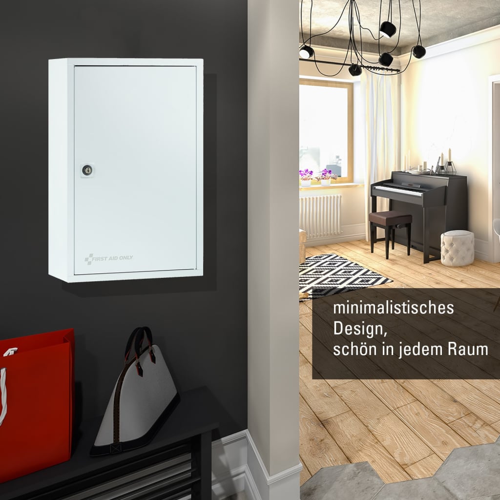 FIRST AID ONLY Armoire d'urgence 30x14x46 cm Blanc