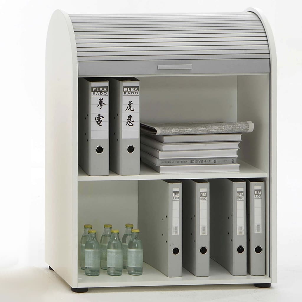

FMD Dossierkast met roldeur 72x39x93,5 cm wit 292-011