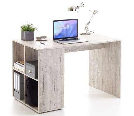 Fmd Desk With Side Shelves 117x73x75cm Sand Oak Writing Study