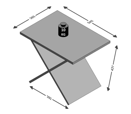 FMD Couchtisch Weiß