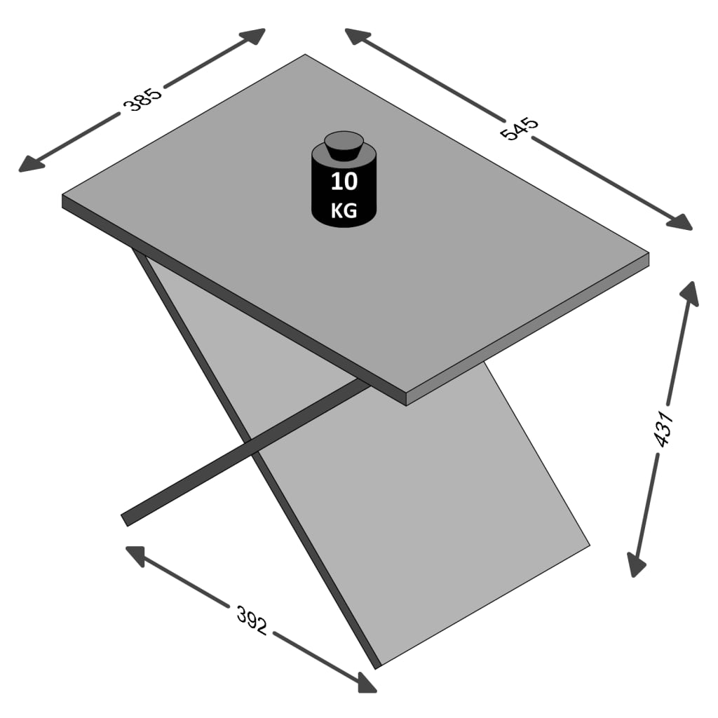 

FMD Salontafel oude stijl bruin