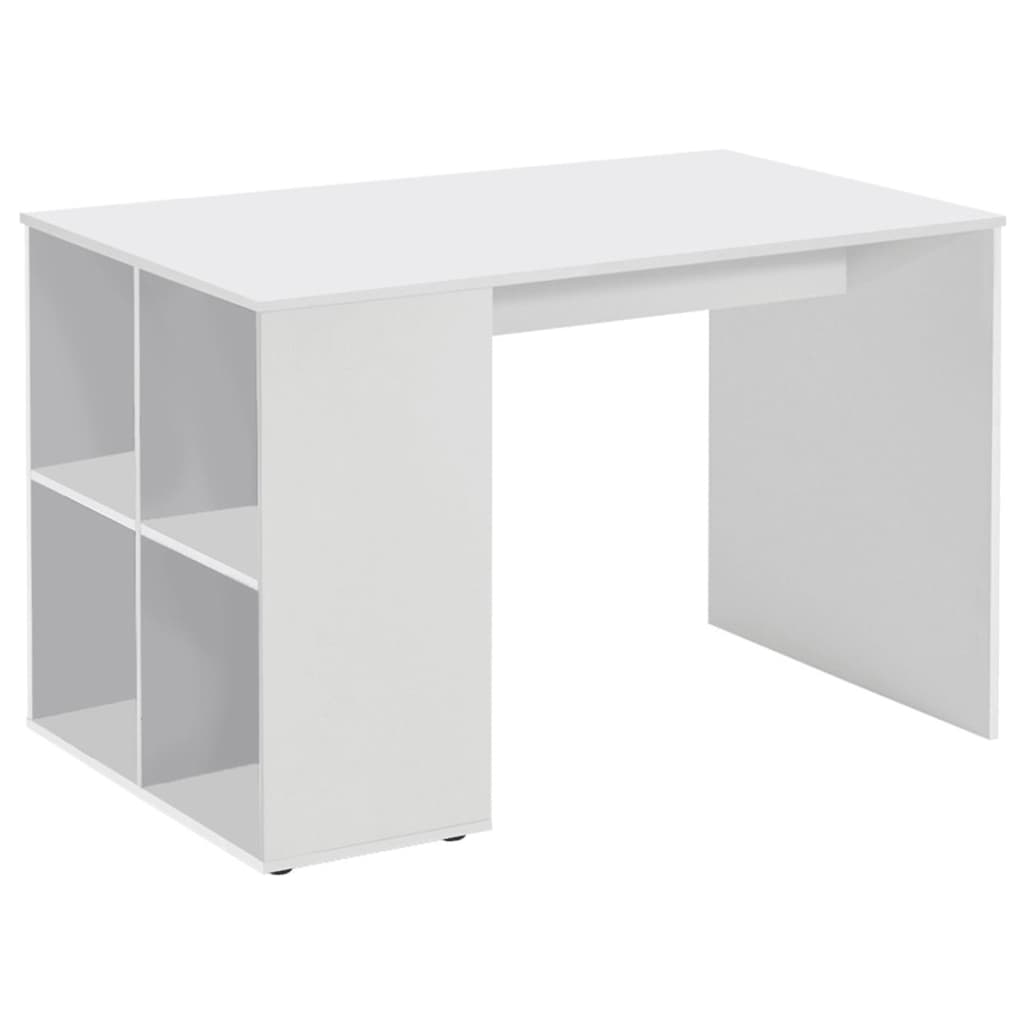 FMD fehér íróasztal oldalpolcokkal 117 x 72,9 x 73,5 cm 