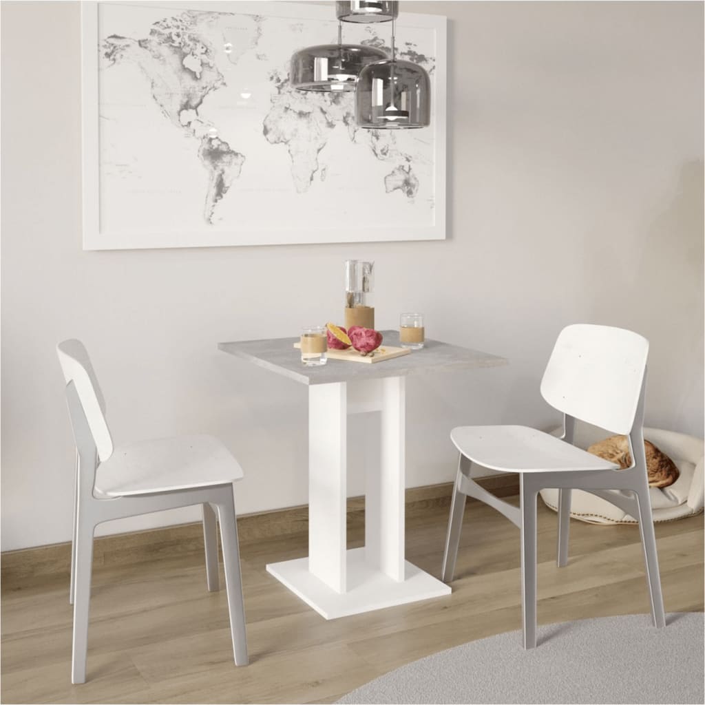 FMD Spisebord 70 cm betonggrå og hvit - Møbler > Bord > Spisebord
