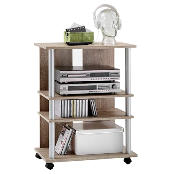 FMD teler/Hi-Fi riiul, 3 kambriga, 65 x 40 x 79,2 cm, tammepuit