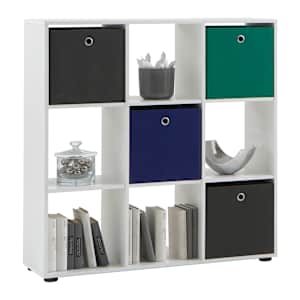 FMD Standing Shelf with 9 Compartments White