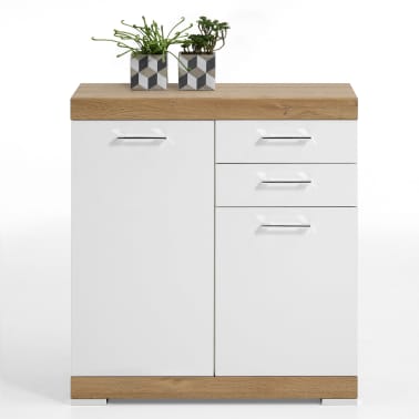Handla FMD Byrå med 2 luckor & 2 lådor 80x34,9x89,9 cm vit Handla Barstol ekbeige VANCOUVER | vidaXL.se