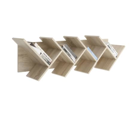 FMD Hanging Geometric Bookshelf Oak