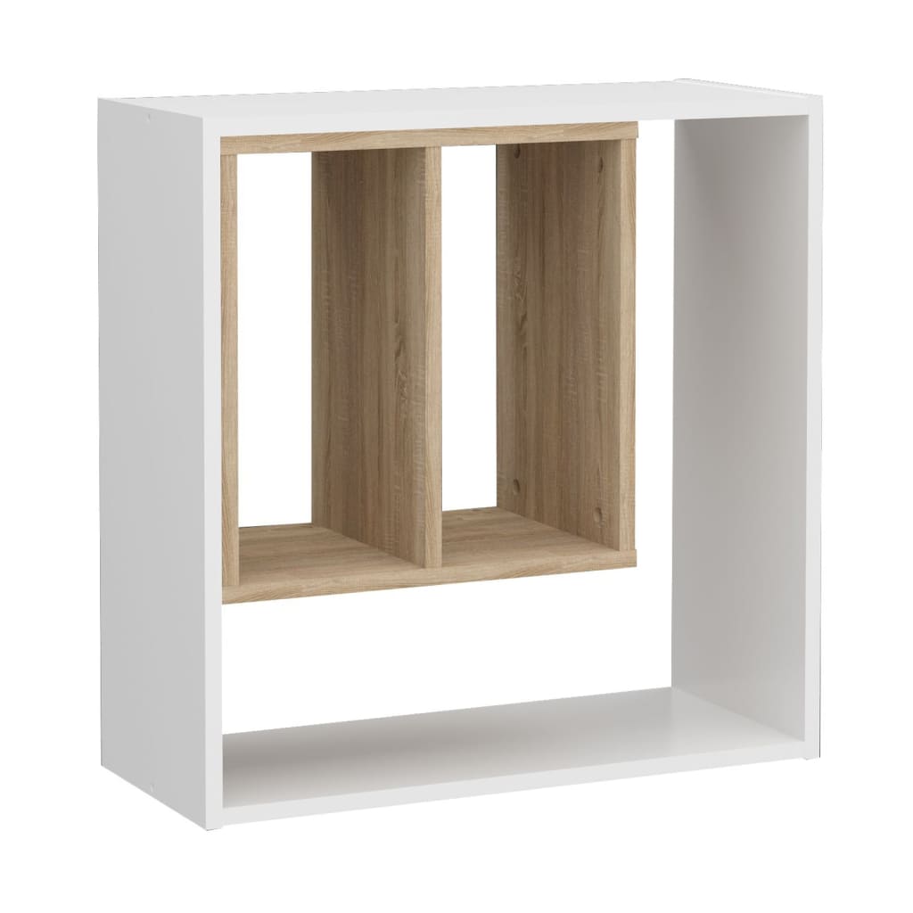 FMD Wall-mounted Shelf with 3 Open Compartments 58.3×24.4×58.6 cm