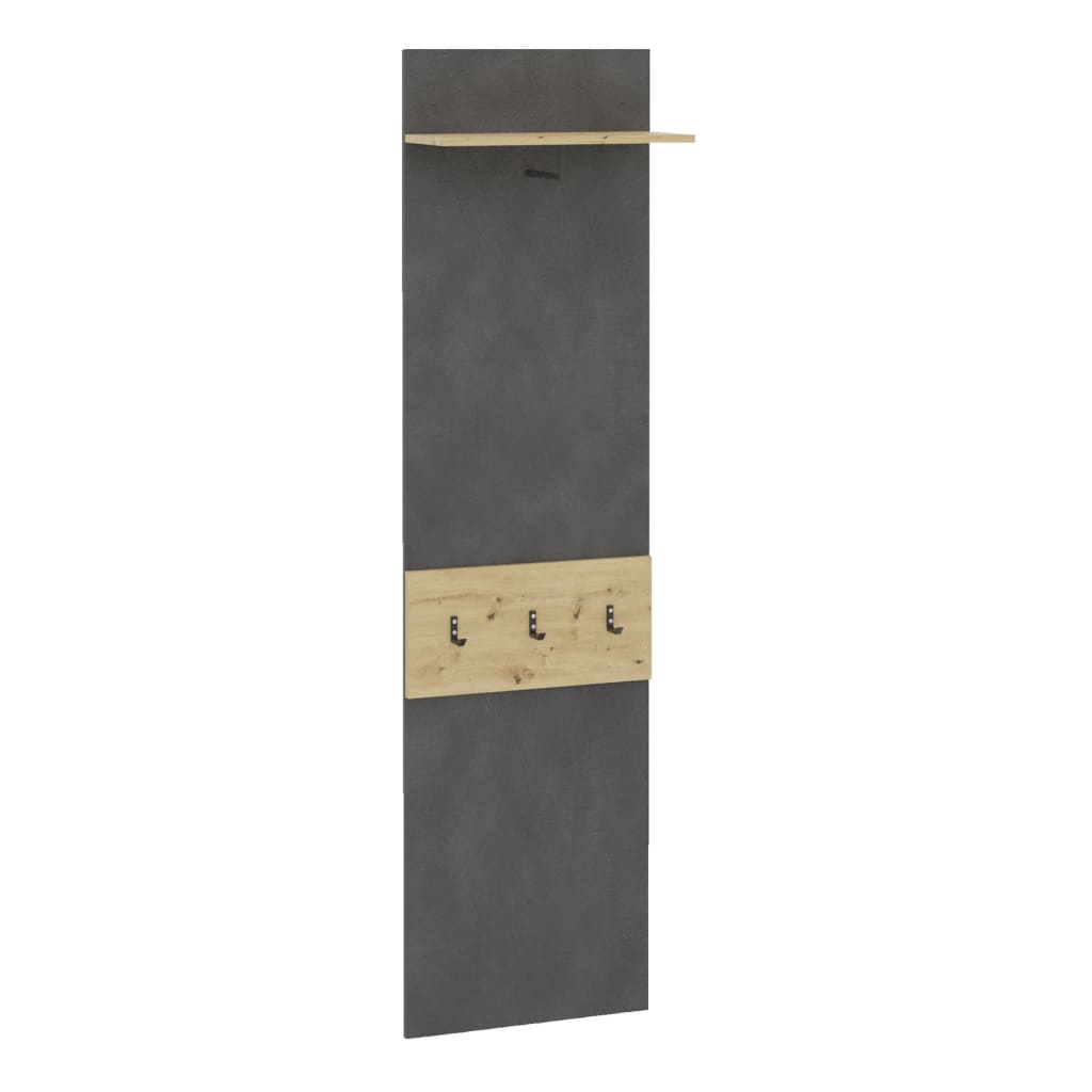 Thumbnail - FMD Wandgarderobe mit Ablage 50x23x188 cm Matera & Artisan-Eiche