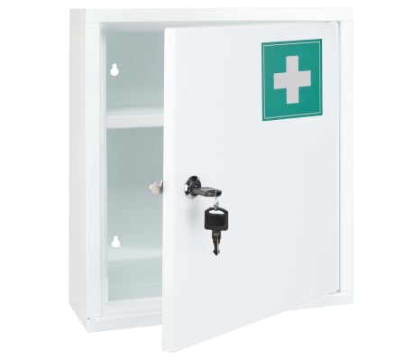 HI Medizinschrank 31,5 x 10 x 36 cm Stahl | vidaXL.de