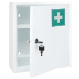 HI Armadietto per Medicinali Bianco e Verde 31,5x10x36 cm Acciaio