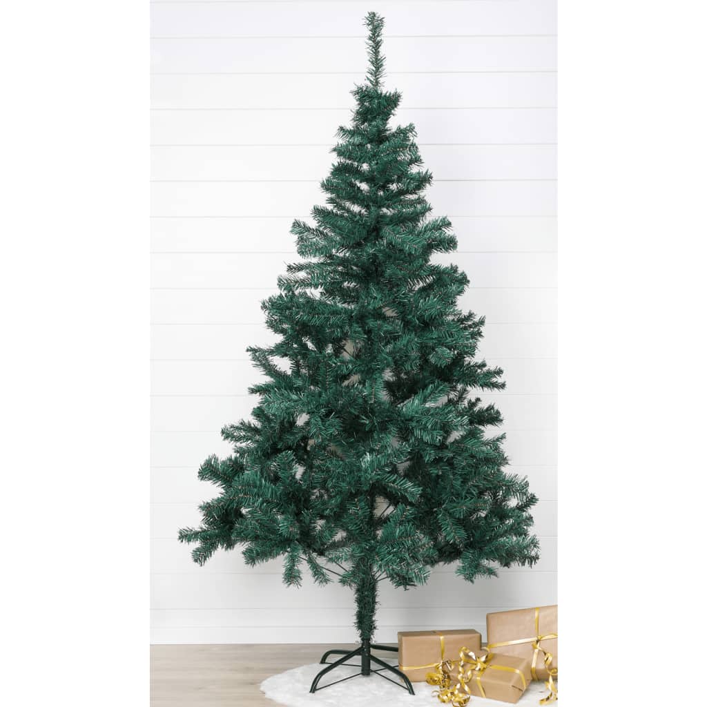 7: HI juletræ med metalfod 180 cm grøn