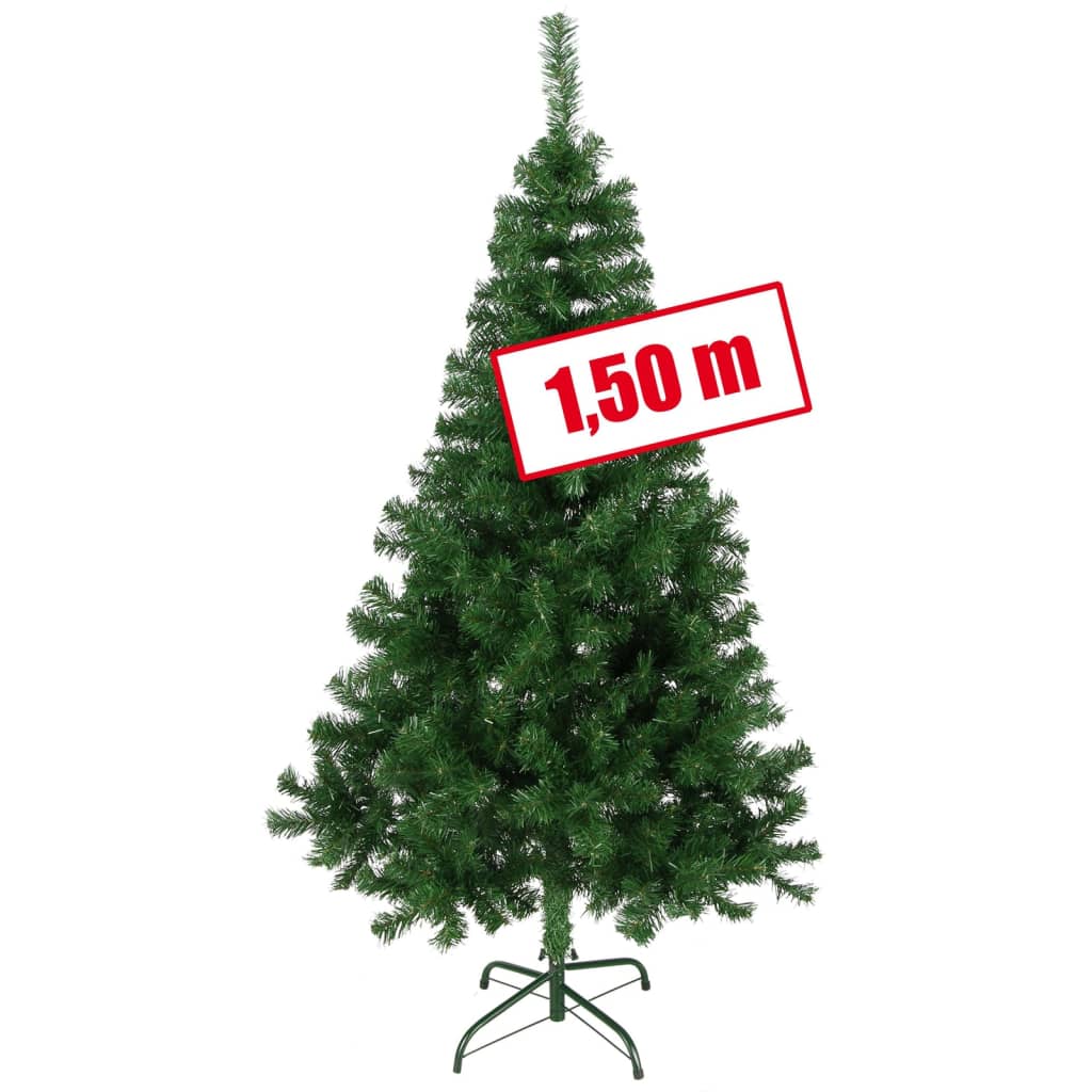 8: HI juletræ med metalfod 150 cm grøn