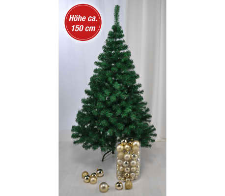 HI Kerstboom met metalen standaard 150 cm groen