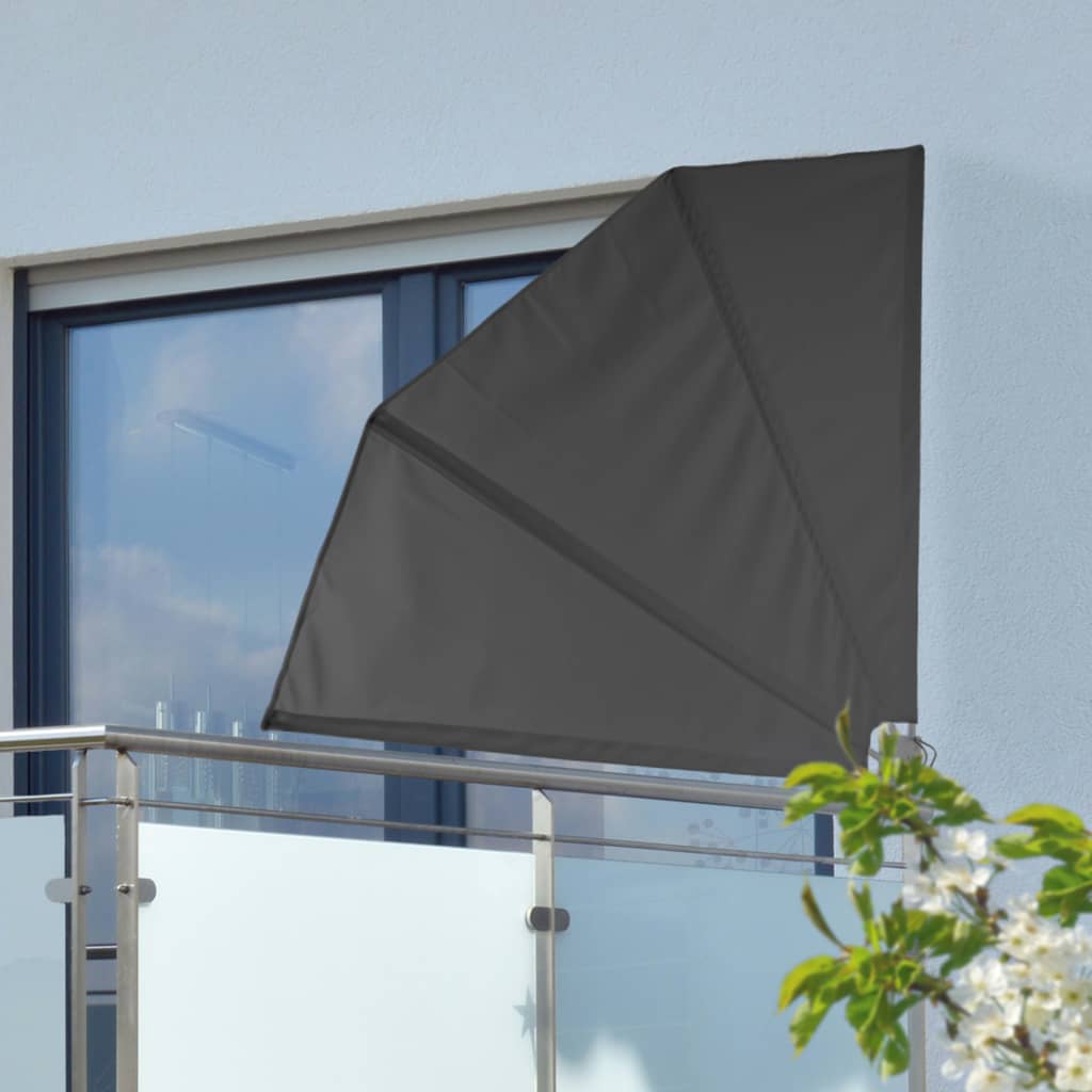HI Balkonscherm 1,2×1,2 m polyester zwart