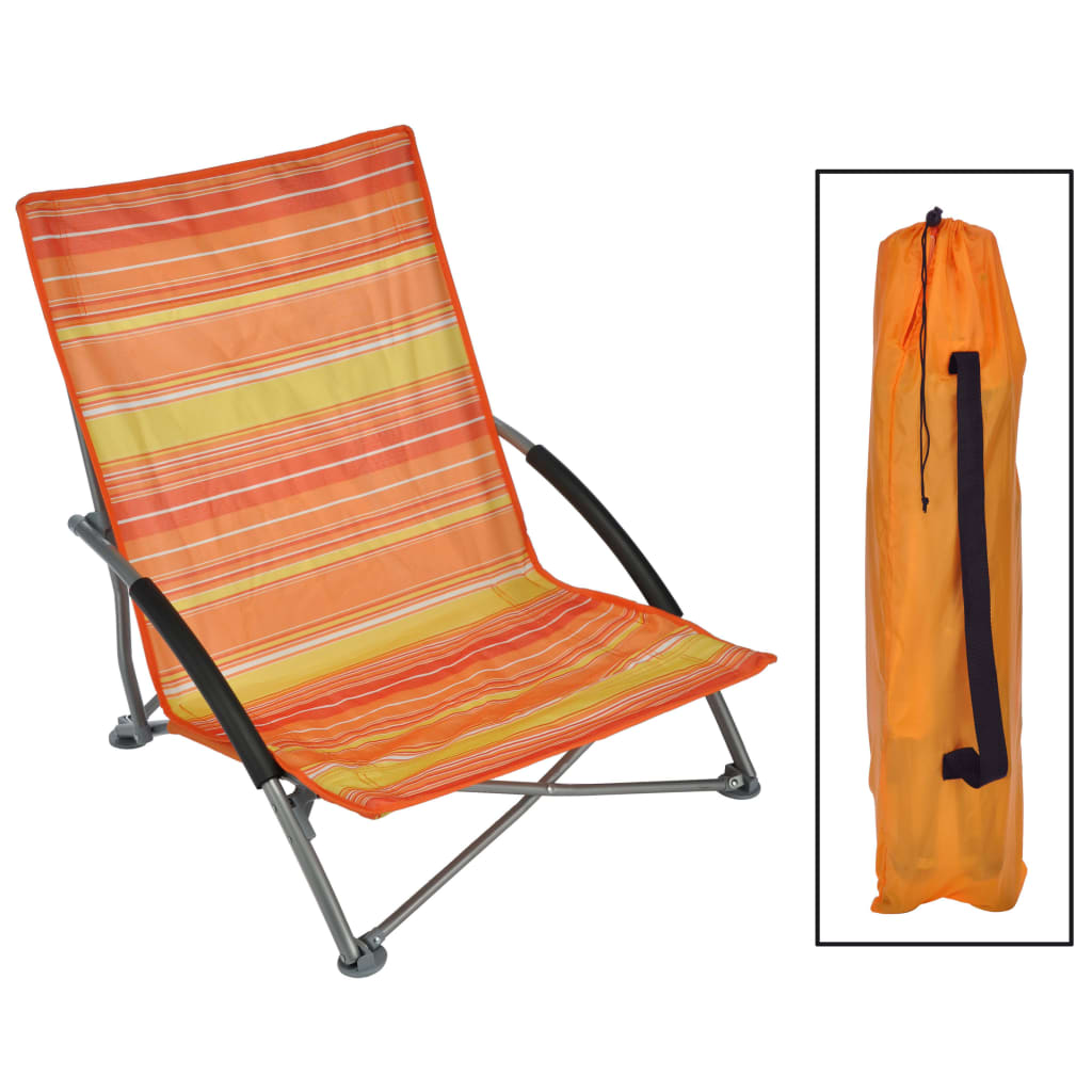 Petrashop HI Skládací plážové křeslo oranžové 65 x 55 x 25/65 cm