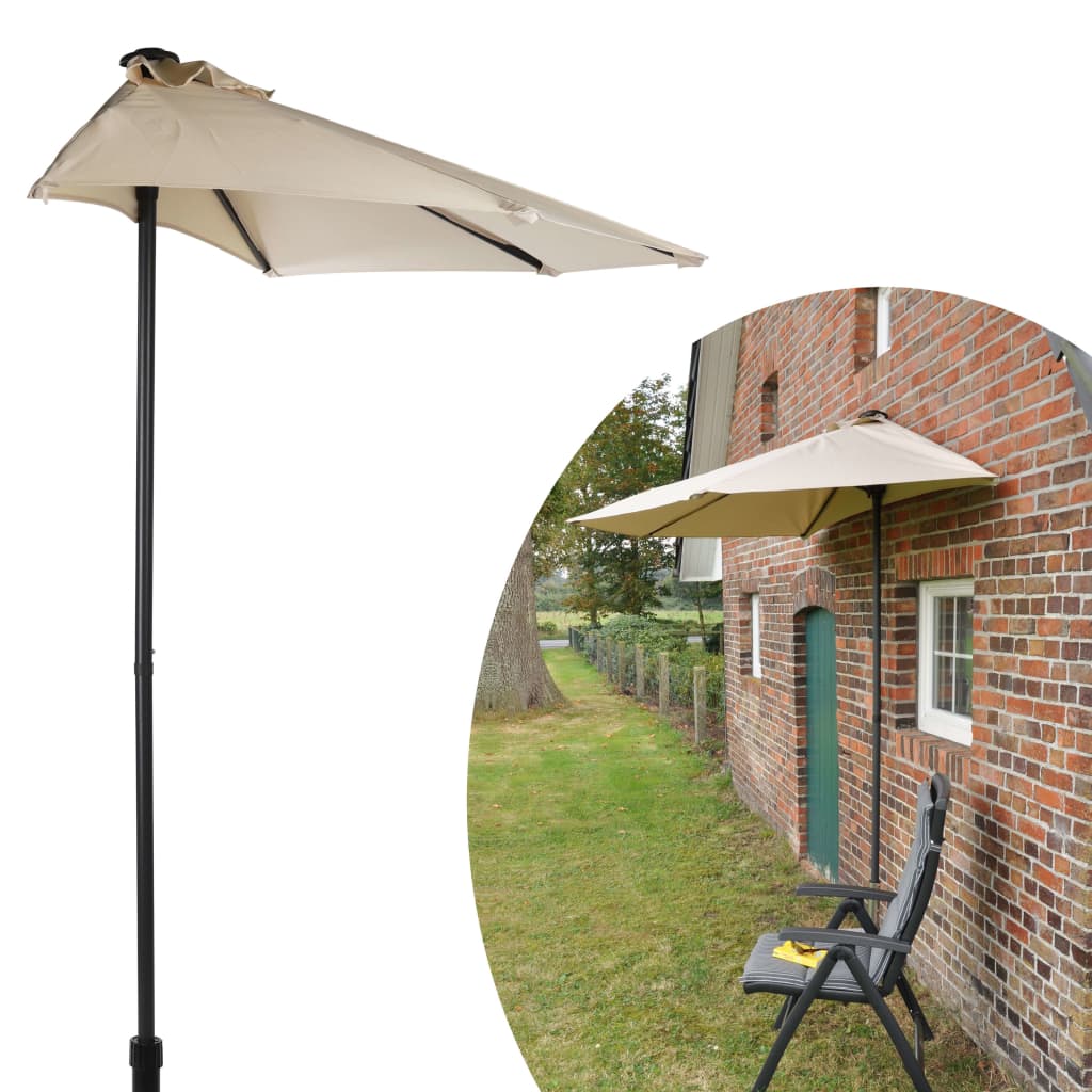 

HI Parasol halfrond 220x200 cm beige