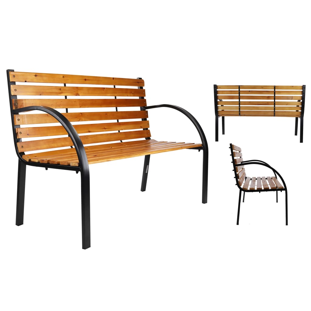 HI Parkbankje 122x60x81 cm bruin afbeelding