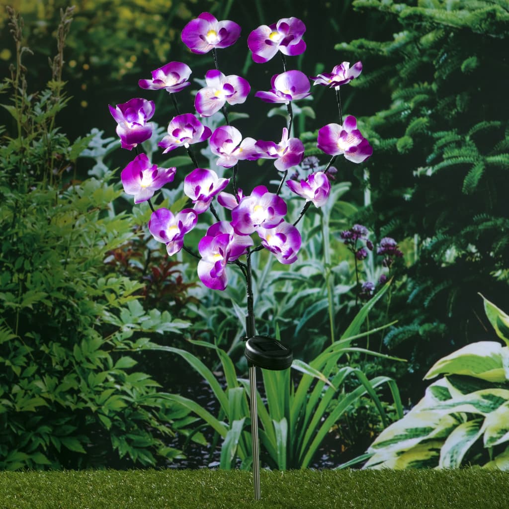Petrashop HI Solární LED světlo v designu orchidejí 75 cm