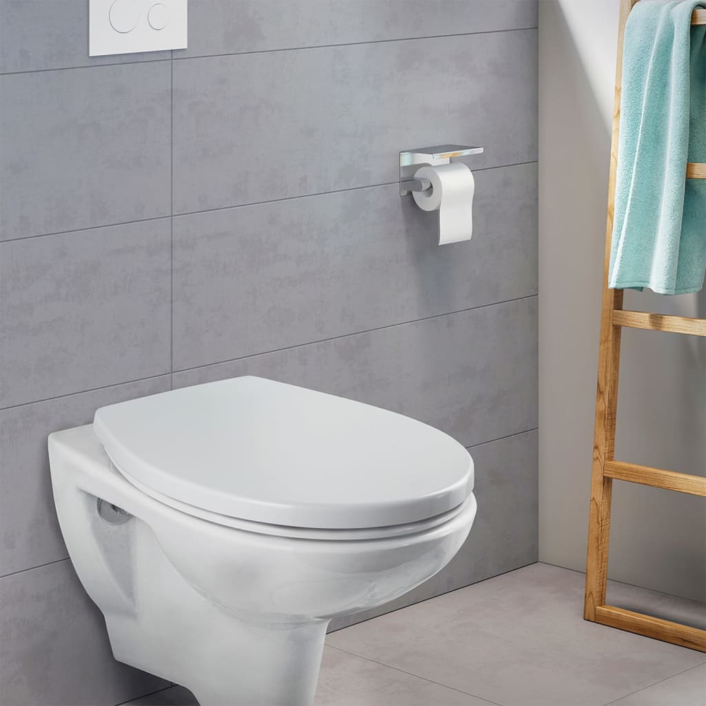 Afbeelding CORNAT Toiletbril met soft-close PREMIUM 2 duroplast wit door Vidaxl.nl