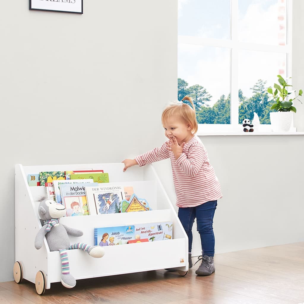 

Pinolino Kinderboekenkast met wieltjes Lasse wit