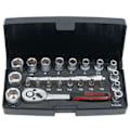 KS Tools Superlock, Conjunto de 23 pontas de chave, 1/4"