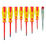 Śrubokręty KS TOOLS zestaw 8 części (w tym tester napięcia z izolacją)