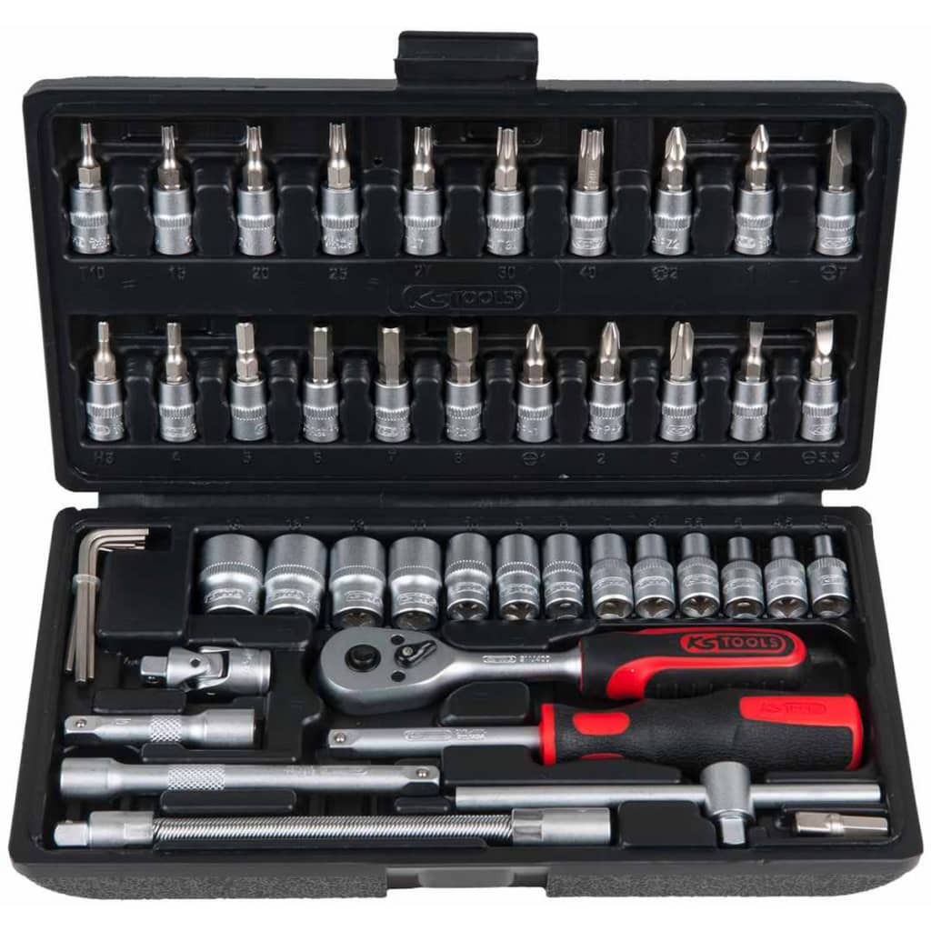 KS Tools CLASSIC Ratelseutel, doppen en bit set 48-delig 917.0648