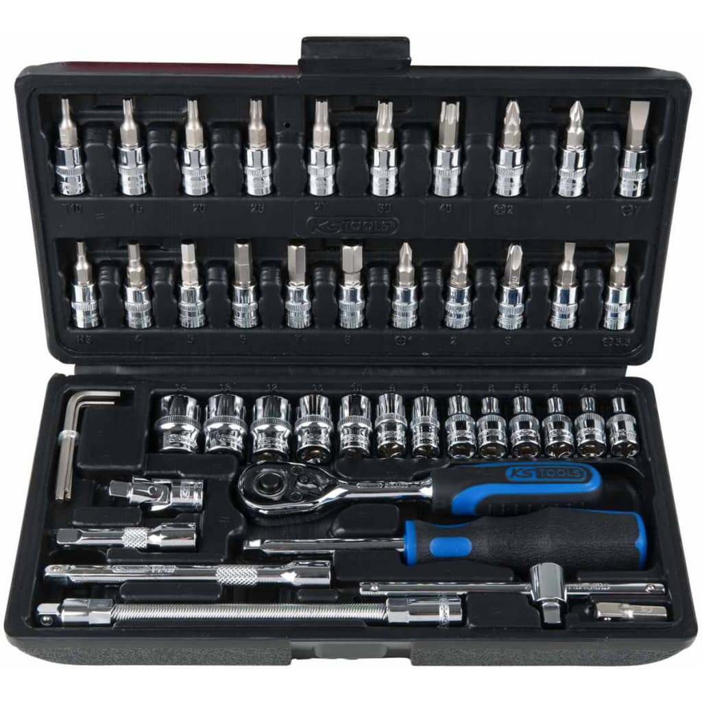 

KS Tools CHROME+ Dopsleutel en bit set 1/4" 48-delig 918.0648