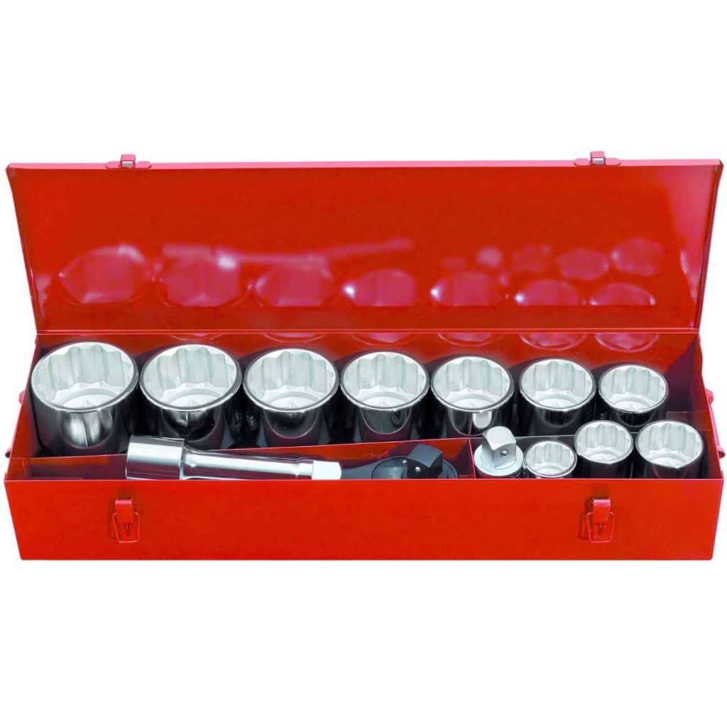 

KS Tools Ratelsleutel en doppen set 1'' 15- delig 911.0814