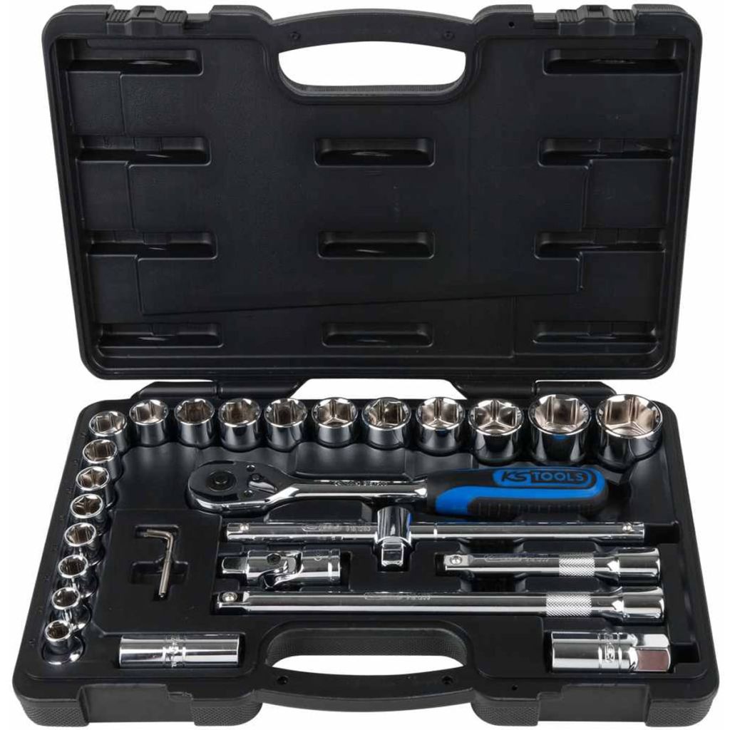 

KS Tools CHROMEplus ratelsleutel-, doppen- en bit set 28-dlg 918.0728
