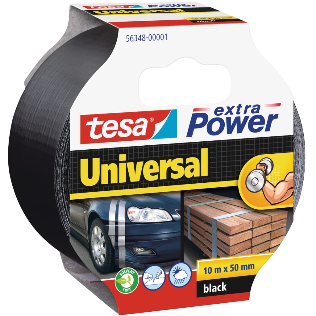 Tesa Extra Power Universal Tape Zwart 50 mm 10 Meter