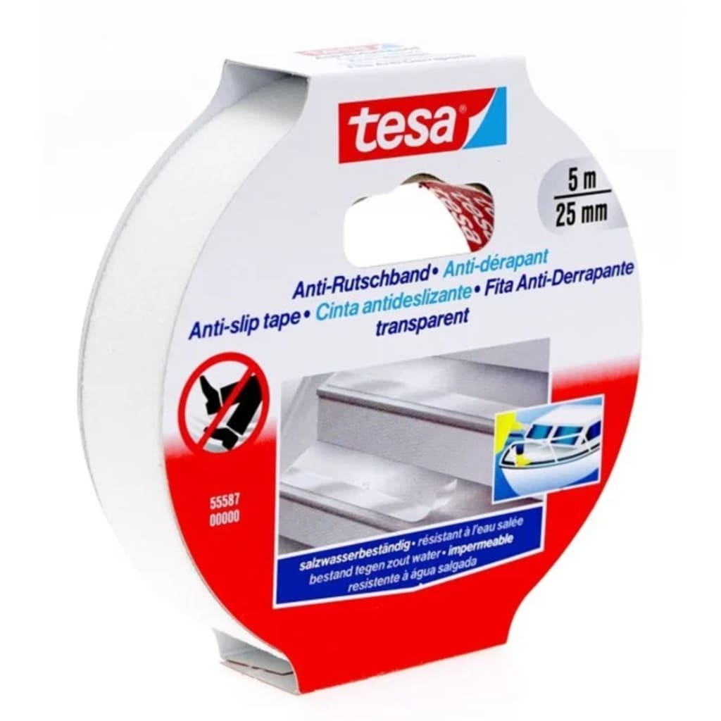 Afbeelding Tesa Anti-Slip Tape Transparant 25 mm 5 Meter door Vidaxl.nl