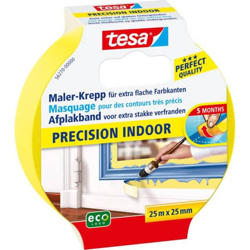 Tesa Afplaktape Precision Indoor 25 mm 25 Meter