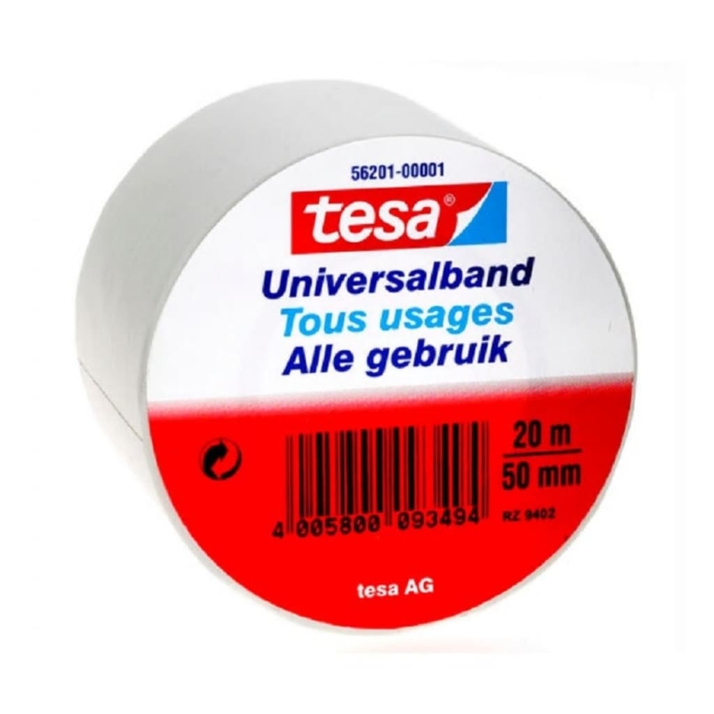 Afbeelding Tesa 1x Universalband isolatietape wit 20 mtr x 5 cm - door Vidaxl.nl