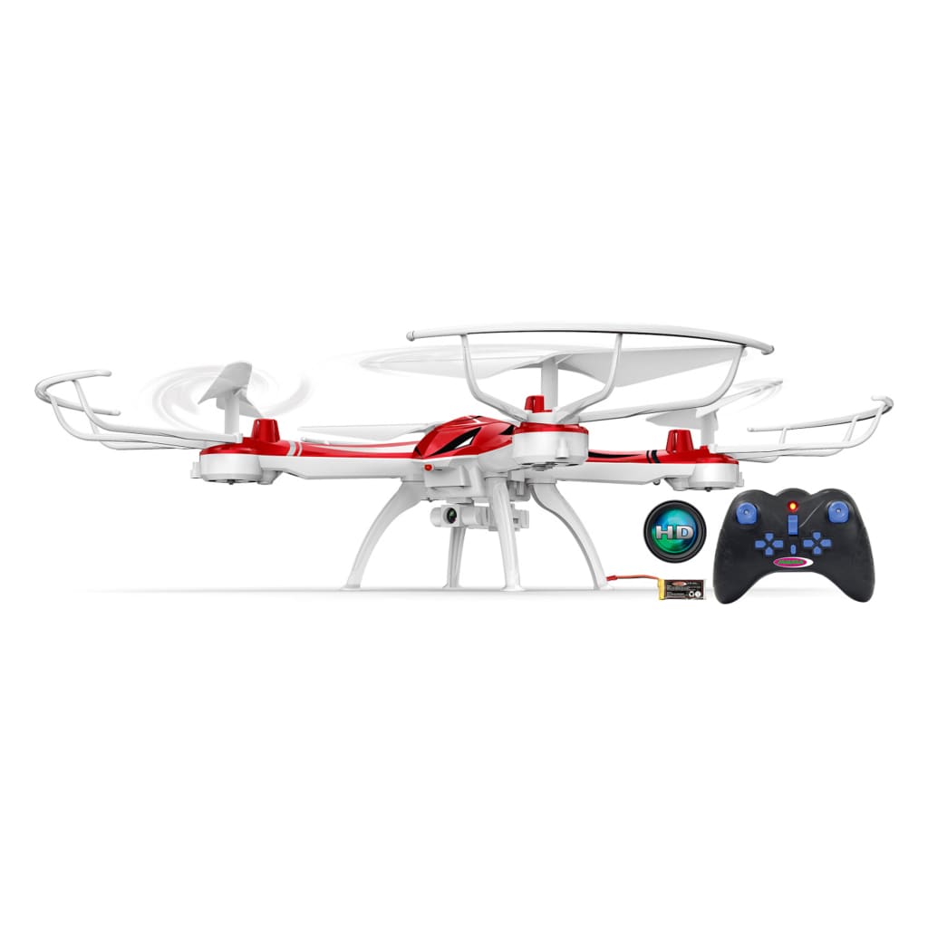 Jamara Merlo Altitude 4rotors 400mAh Rood, Wit camera-drone RED