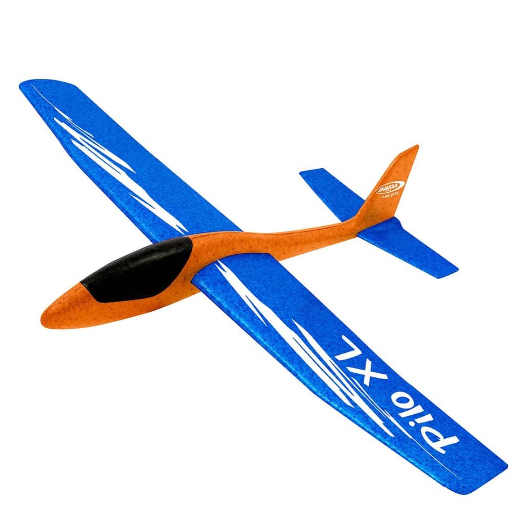 Jamara werpvliegtuig Pilo XL junior 68 cm schuim oranje/blauw