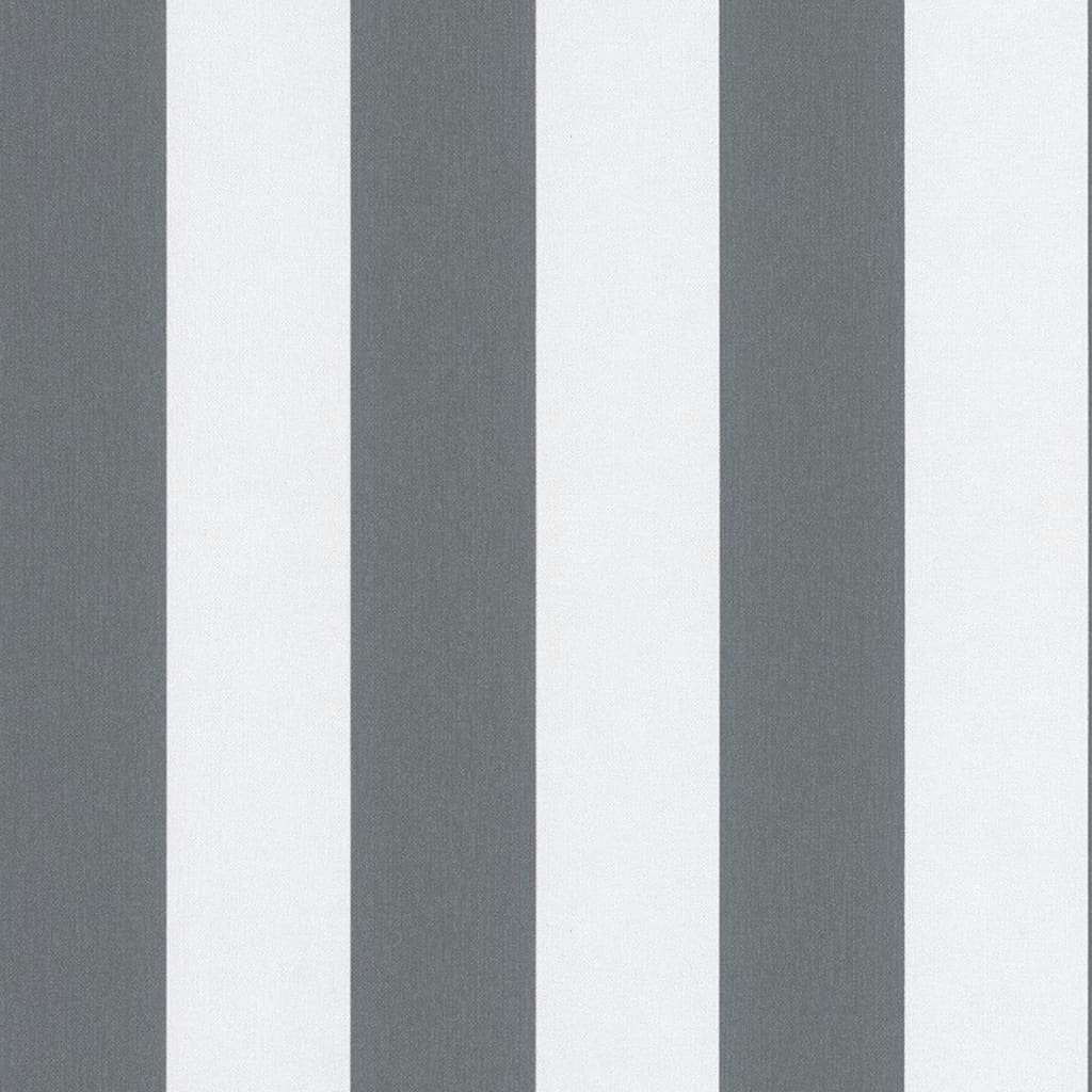 Topchic Papel de pared Stripes gris oscuro y blanco