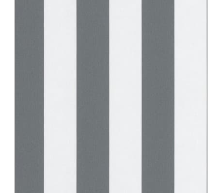 Topchic Papel de pared Stripes gris oscuro y blanco