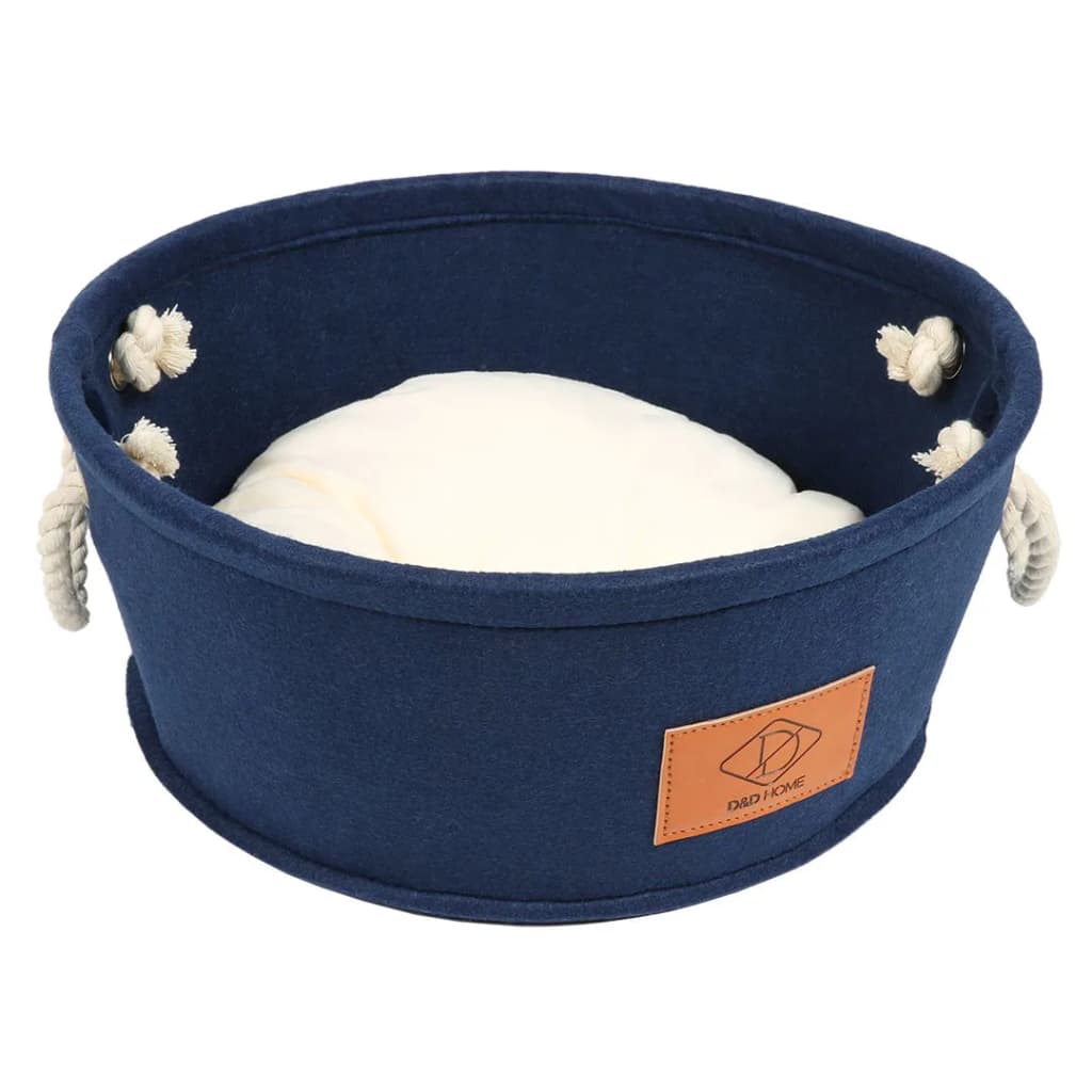 

D&D Hondenmand 40x17x35 cm vilt blauw